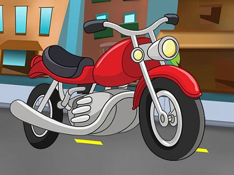 Cartoon Motorbike Jigsaw