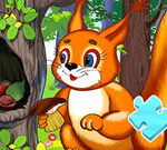 Jigsaw Puzzle : Squirrel Hide Food Game